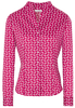 ETERNA LANGE MOUW BLOUSE MODERN CLASSIC SLIM FIT ROZE / WIT PRINT