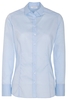 ETERNA LANGE MOUW BLOUSE MODERN CLASSIC SLIM FIT STRETCH LICHTBLAUW