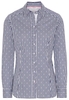 ETERNA LANGE MOUW BLOUSE MODERN CLASSIC SLIM FIT STRETCH MARINEBLAUW