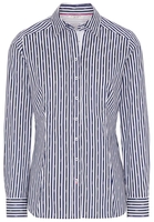 ETERNA LANGE MOUW BLOUSE MODERN CLASSIC SLIM FIT STRETCH MARINEBLAUW