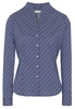 ETERNA LANGE MOUW BLOUSE MODERN CLASSIC SLIM FIT STRETCH MARINEBLAUW