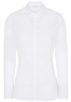 ETERNA LANGE MOUW BLOUSE MODERN CLASSIC SLIM FIT STRETCH WIT UNI
