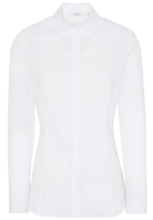 ETERNA LANGE MOUW BLOUSE MODERN CLASSIC SLIM FIT STRETCH WIT UNI