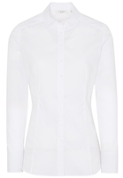 ETERNA LANGE MOUW BLOUSE MODERN CLASSIC SLIM FIT STRETCH WIT UNI