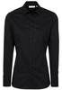 ETERNA LANGE MOUW BLOUSE MODERN CLASSIC SLIM FIT STRETCH ZWART UNI