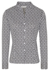 ETERNA LANGE MOUW BLOUSE MODERN CLASSIC SLIM FIT ZWART / WIT PRINT