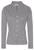 ETERNA LANGE MOUW BLOUSE MODERN CLASSIC SLIM FIT ZWART / WIT PRINT