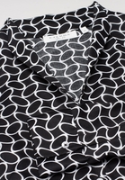 ETERNA LANGE MOUW BLOUSE MODERN CLASSIC SLIM FIT ZWART/WIT PRINT