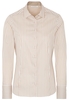 ETERNA LANGE MOUW BLOUSE MODERN CLASSIC STRETCH BEIGE / WIT GESTREEPT