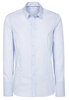 ETERNA LANGE MOUW BLOUSE MODERN CLASSIC STRETCH LICHT BLAUW / WIT