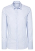 ETERNA LANGE MOUW BLOUSE MODERN CLASSIC STRETCH LICHT BLAUW / WIT