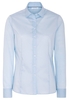 ETERNA LANGE MOUW BLOUSE MODERN CLASSIC STRETCH LICHTBLAUW UNI
