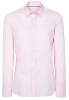 ETERNA LANGE MOUW BLOUSE MODERN CLASSIC STRETCH ROSE / WIT GESTREEPT