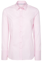 ETERNA LANGE MOUW BLOUSE MODERN CLASSIC STRETCH ROSE / WIT GESTREEPT