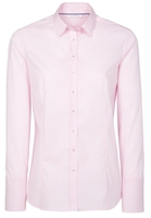 ETERNA LANGE MOUW BLOUSE MODERN CLASSIC STRETCH ROSE / WIT GESTREEPT