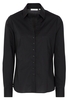 ETERNA LANGE MOUW BLOUSE MODERN CLASSIC STRETCH ZWART UNI