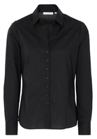 ETERNA LANGE MOUW BLOUSE MODERN CLASSIC STRETCH ZWART UNI