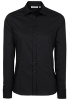 ETERNA LANGE MOUW BLOUSE MODERN CLASSIC STRETCH ZWART UNI