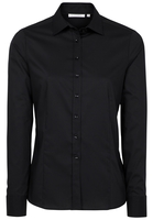 ETERNA LANGE MOUW BLOUSE MODERN CLASSIC STRETCH ZWART UNI