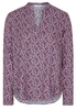 ETERNA LANGE MOUW BLOUSE MODERN CLASSIC TWILL BLAUW / ROZE PRINT