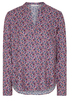 ETERNA LANGE MOUW BLOUSE MODERN CLASSIC TWILL BLAUW / ROZE PRINT