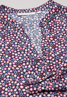 ETERNA LANGE MOUW BLOUSE MODERN CLASSIC TWILL BLAUW / ROZE PRINT
