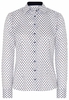 ETERNA LANGE MOUW BLOUSE MODERN CLASSIC WIT / BRUIN / BLAUW PRINT