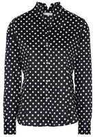 ETERNA LANGE MOUW BLOUSE MODERN CLASSIC ZWART/NIT PRINT