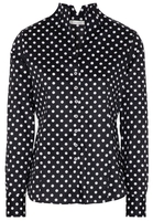 ETERNA LANGE MOUW BLOUSE MODERN CLASSIC ZWART/NIT PRINT