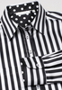 ETERNA LANGE MOUW BLOUSE MODERN CLASSIC ZWART/WIT GESTREEPT
