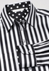 ETERNA LANGE MOUW BLOUSE MODERN CLASSIC ZWART/WIT GESTREEPT