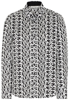 ETERNA LANGE MOUW BLOUSE MODERN CLASSIC ZWART/WIT PRINT