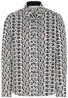 ETERNA LANGE MOUW BLOUSE MODERN CLASSIC ZWART/WIT PRINT