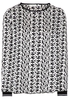 ETERNA LANGE MOUW BLOUSE MODERN CLASSIC ZWART/WIT PRINT