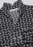 ETERNA LANGE MOUW BLOUSE MODERN CLASSIC ZWART/WIT PRINT