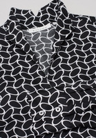 ETERNA LANGE MOUW BLOUSE MODERN CLASSIC ZWART/WIT PRINT