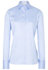 ETERNA LANGE MOUW BLOUSE VOOR LANGE VROUWEN MODERN CLASSIC LICHTBLAUW