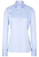 ETERNA LANGE MOUW BLOUSE VOOR LANGE VROUWEN MODERN CLASSIC LICHTBLAUW