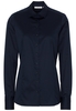 ETERNA LANGE MOUW BLOUSE VOOR LANGE VROUWEN MODERN CLASSIC MARINEBLAUW
