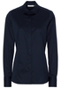 ETERNA LANGE MOUW BLOUSE VOOR LANGE VROUWEN MODERN CLASSIC MARINEBLAUW