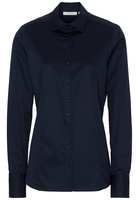 ETERNA LANGE MOUW BLOUSE VOOR LANGE VROUWEN MODERN CLASSIC MARINEBLAUW