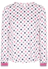 ETERNA LANGE MOUW BLOUSE VOOR LANGE VROUWEN MODERN CLASSIC NAVY / ROZE