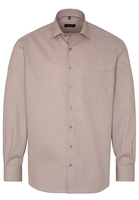 ETERNA LANGE MOUW OVERHEMD COMFORT FIT BEIGE MET RELIËF