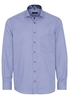 ETERNA LANGE MOUW OVERHEMD COMFORT FIT BLAUW MET RELIËF