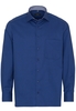 ETERNA LANGE MOUW OVERHEMD COMFORT FIT BLAUW MET RELIËF