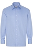 ETERNA LANGE MOUW OVERHEMD COMFORT FIT BLAUW MET RELIËF