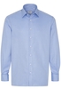 ETERNA LANGE MOUW OVERHEMD COMFORT FIT BLAUW MET RELIËF