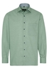 ETERNA LANGE MOUW OVERHEMD COMFORT FIT GROEN/WIT MET RELIËF