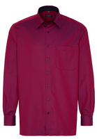 ETERNA LANGE MOUW OVERHEMD COMFORT FIT ROOD MET RELIËF