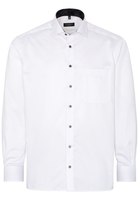 ETERNA LANGE MOUW OVERHEMD COMFORT FIT WIT MET RELIËF